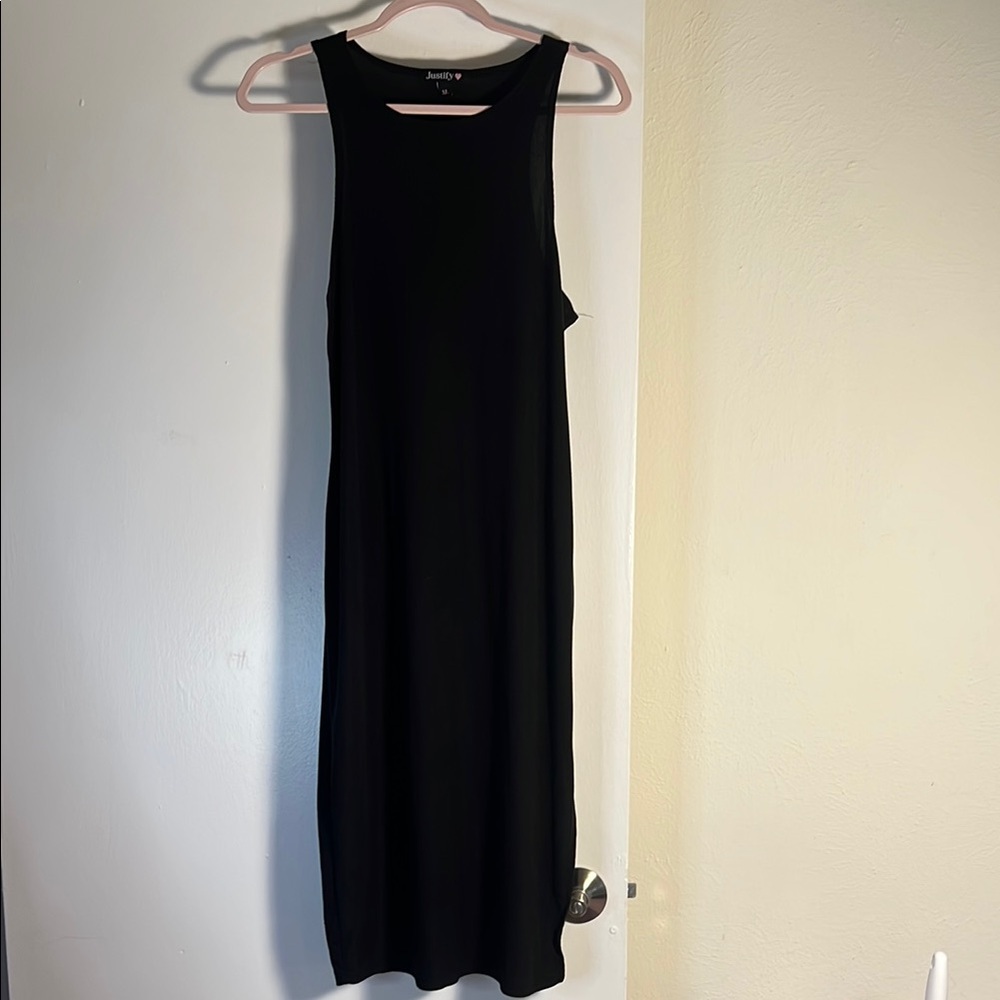 Razorback Side Slit Maxi Dress